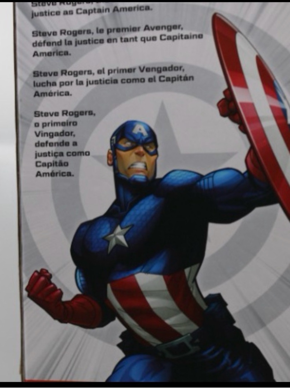 Captain America Comic Art Poster - Patriotic Blue & Red